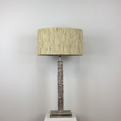 Paperbark Small Table Lamp Luxuriant Silver with Choice of Bespoke Shade