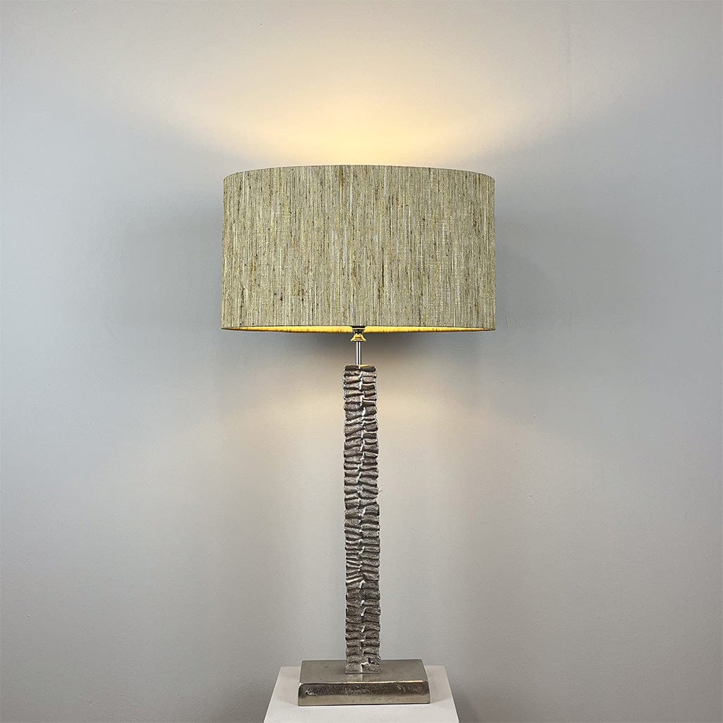 Paperbark Small Table Lamp Luxuriant Silver with Choice of Bespoke Shade