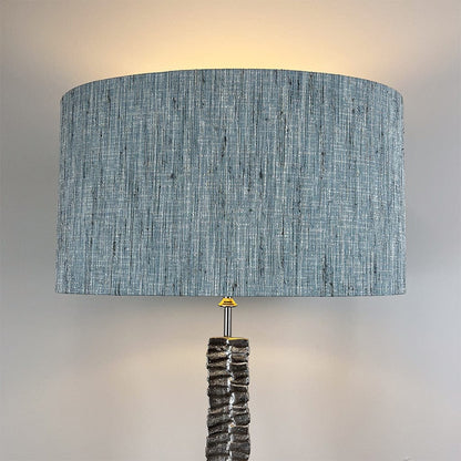 Paperbark Small Table Lamp Luxuriant Silver with Metamorphic Tranquil Shade