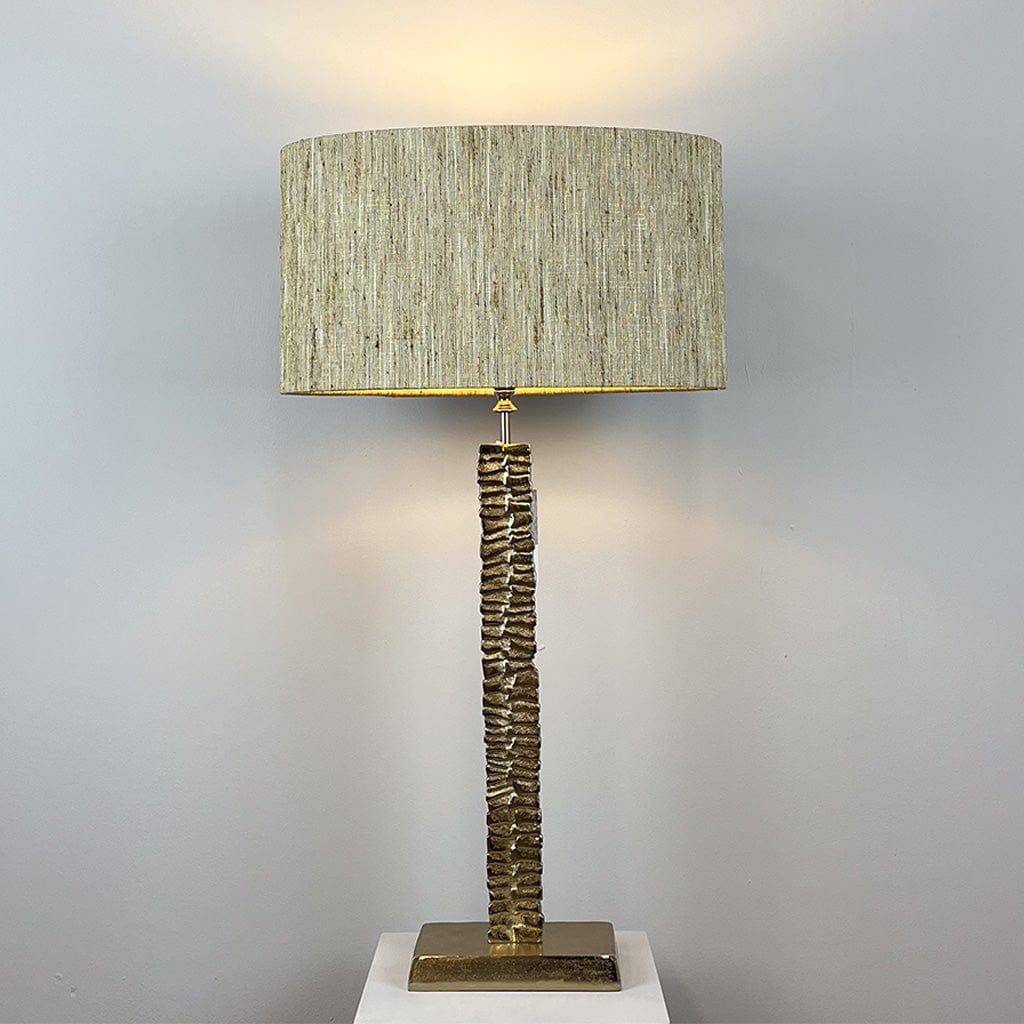 Paperbark Small Table Lamp Opulent Gold with Choice of Bespoke Shade