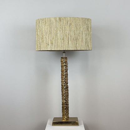 Paperbark Small Table Lamp Opulent Gold with Metamorphic Honeycomb Shade