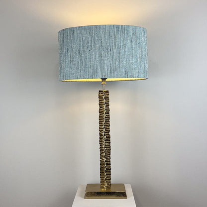 Paperbark Small Table Lamp Opulent Gold with Metamorphic Tranquil Shade