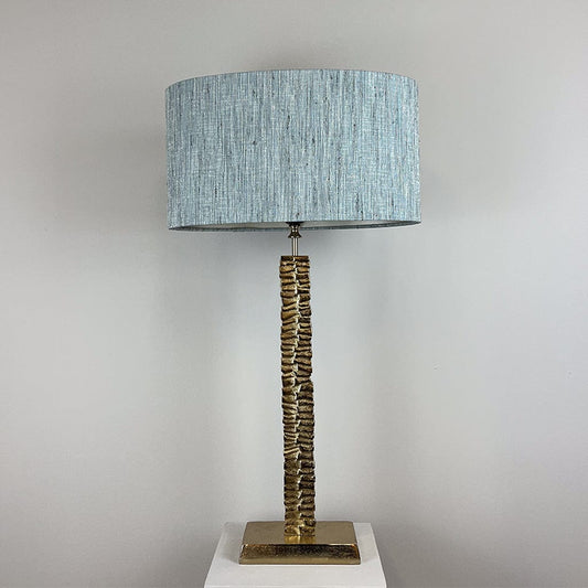 Paperbark Small Table Lamp Opulent Gold with Metamorphic Tranquil Shade