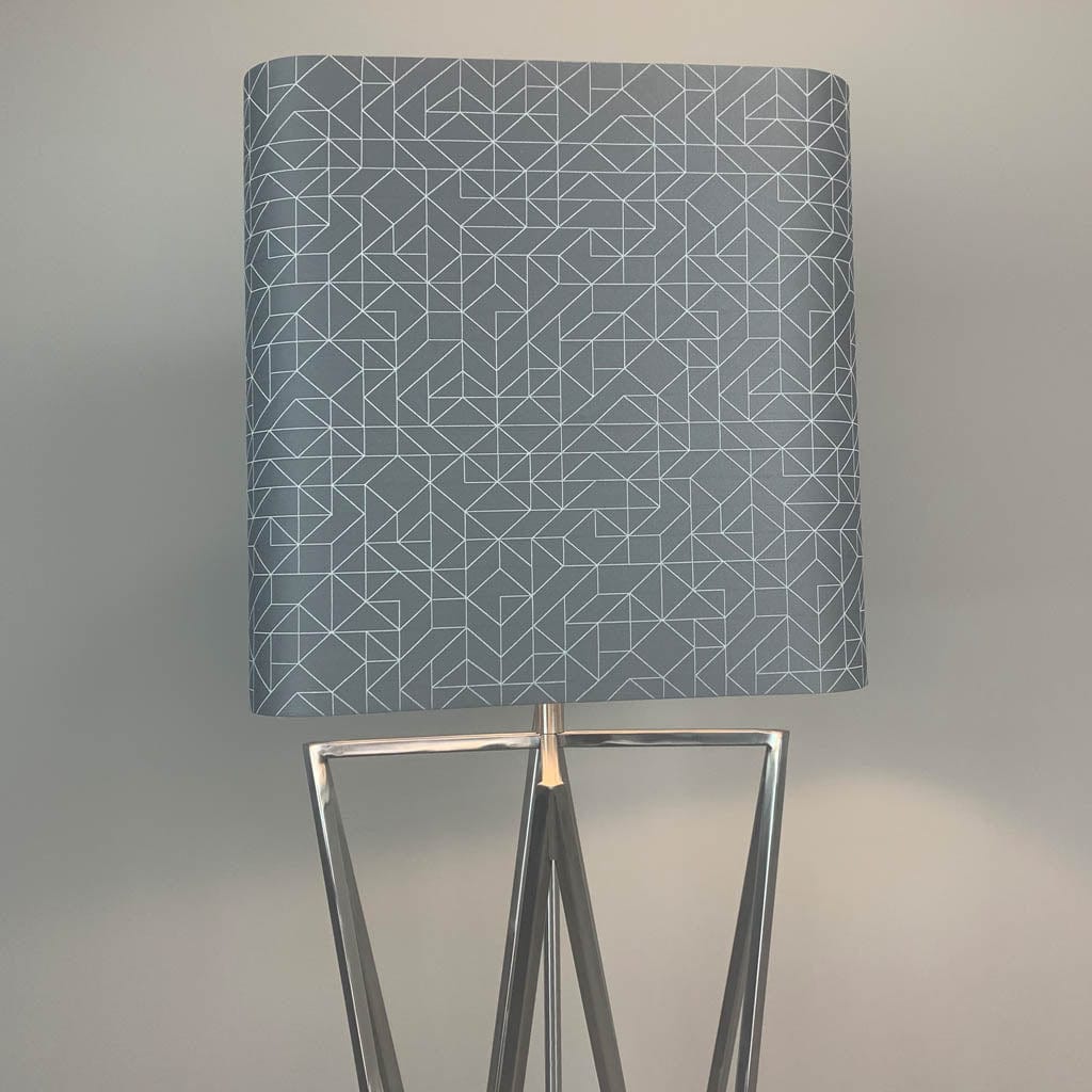 Renzo Brushed Steel Floor Lamp with Choice of Bespoke Shade