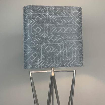 Renzo Brushed Steel Floor Lamp with Choice of Bespoke Shade