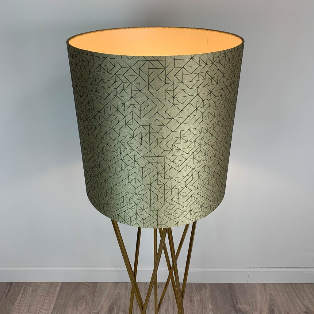 Renzo Gold Floor Lamp with Choice of Bespoke Shade