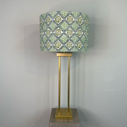 Satin Brass Metal 4 Post Table Lamp