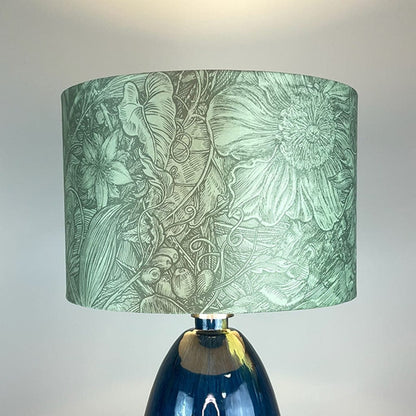 Sky Ikela Table Lamp with Timorous Beasties Jungle Tangle Willow Shade