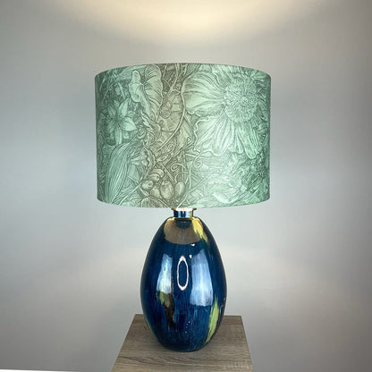 Sky Ikela Table Lamp with Timorous Beasties Jungle Tangle Willow Shade