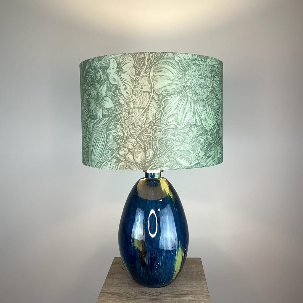 Sky Ikela Table Lamp with Timorous Beasties Jungle Tangle Willow Shade