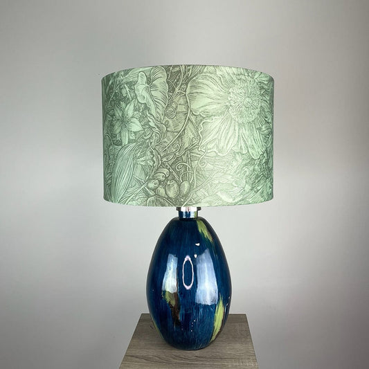 Sky Ikela Table Lamp with Timorous Beasties Jungle Tangle Willow Shade