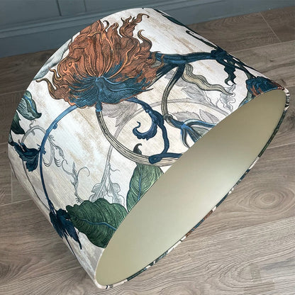 Timorous Beasties Epic Botanic Drum Shade with Champagne Lining