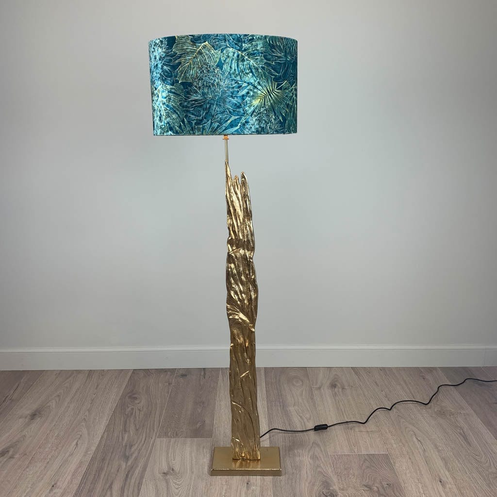 Trident Gold Floor Lamp Large with Choice of Bespoke Shade