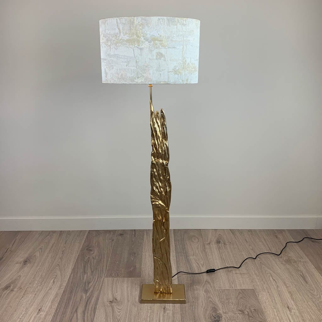 Trident Gold Floor Lamp Large with Choice of Bespoke Shade