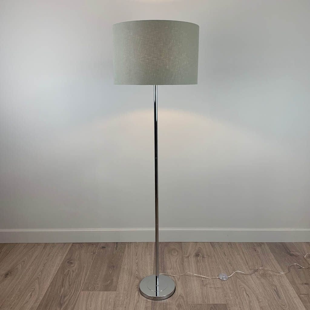 Belford Brushed Steel Floor Lamp With Choice of Shade