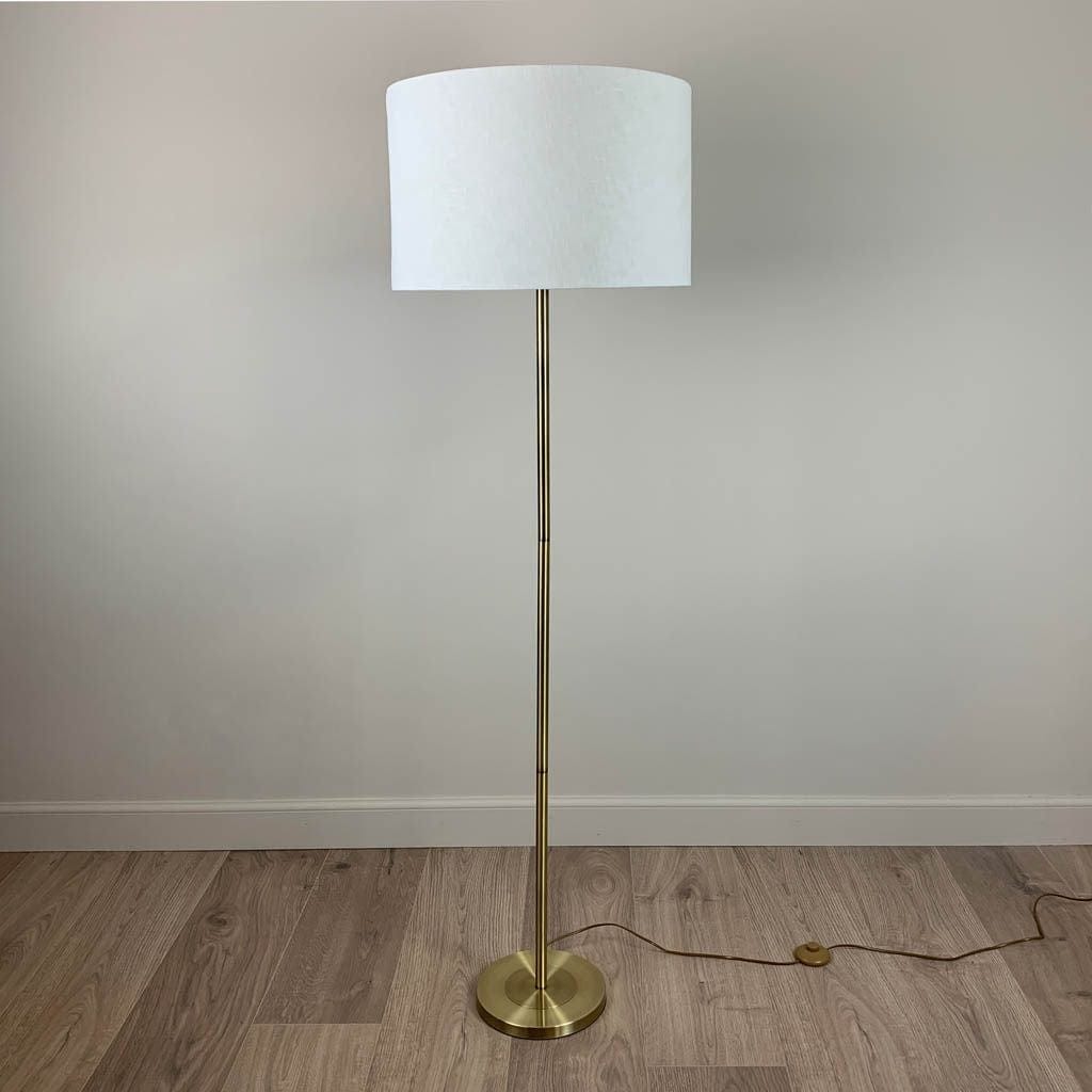 Belford Antique Brass Floor Lamp with Choice of Shade