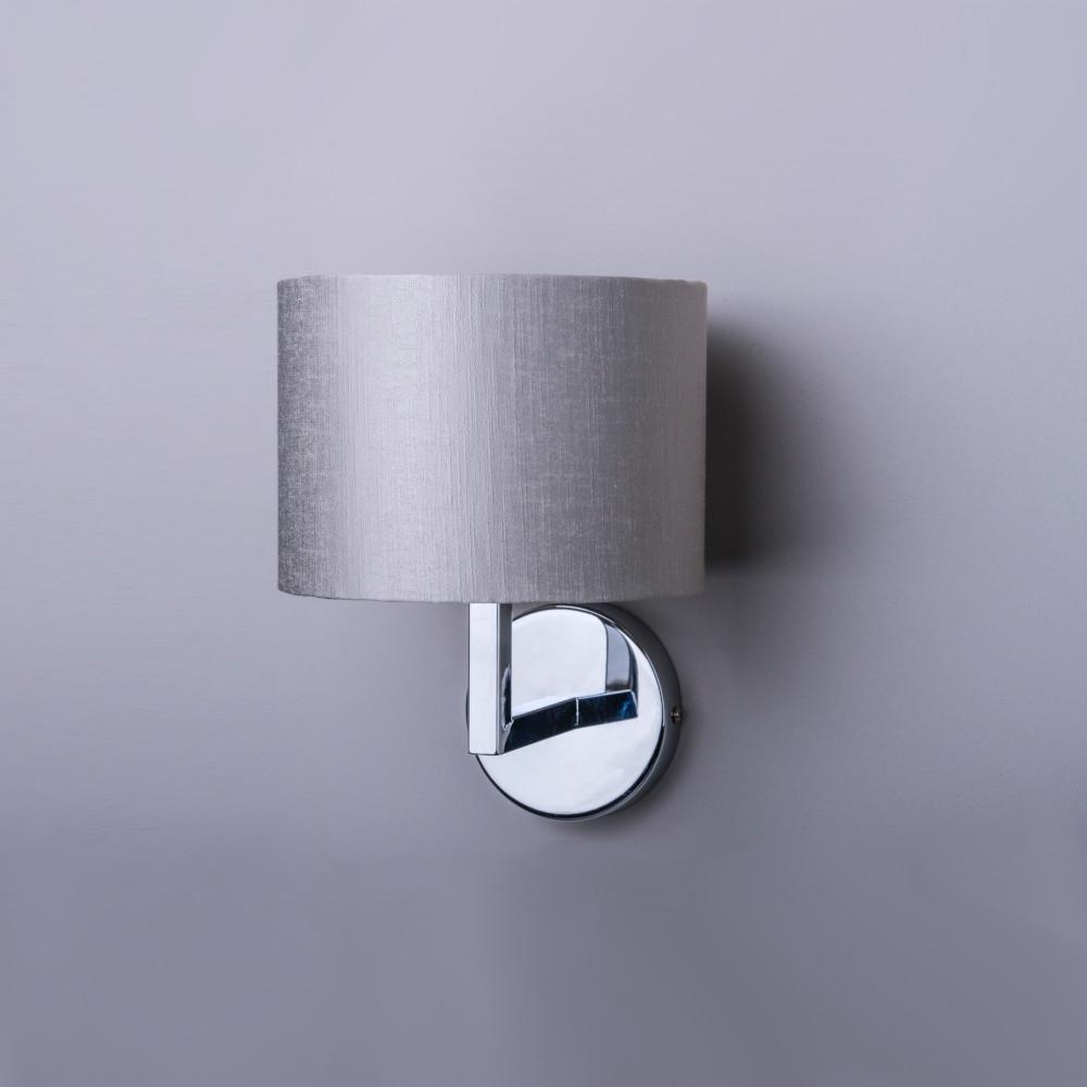 Emma Polished Chrome Wall Light with Choice of Shade