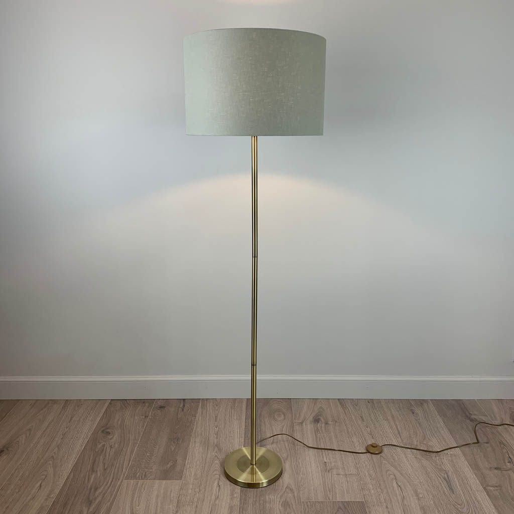 Belford Antique Brass Floor Lamp with Choice of Shade