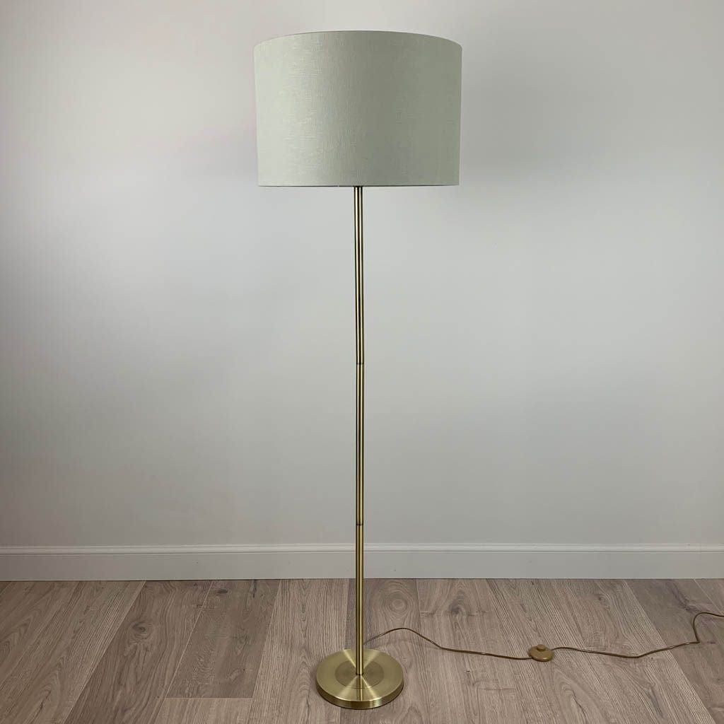 Belford Antique Brass Floor Lamp with Choice of Shade