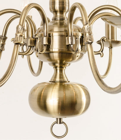 Antwerp 8 Light Antique Brass Flemish Style Chandelier