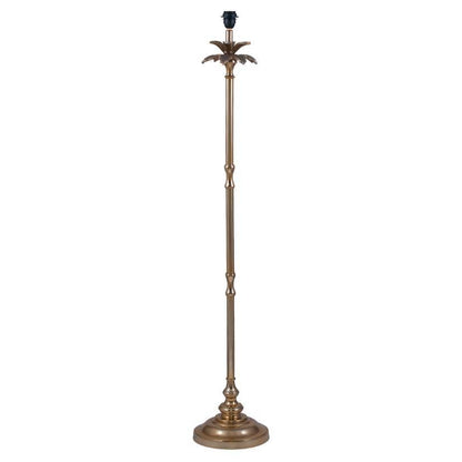 Shiny Gold Palm Floor Lamp with Nicobar Ocean Shade