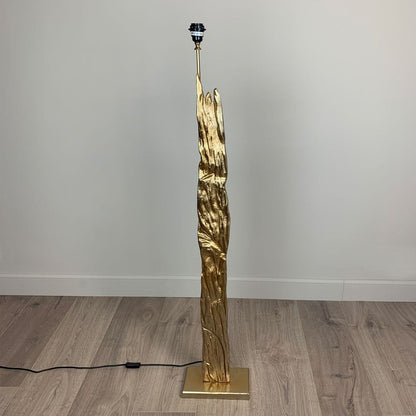 Trident Gold Floor Lamp with Hazel 1 Oval Shade