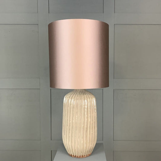 Tiree Table Lamp with Blush Pink Shade