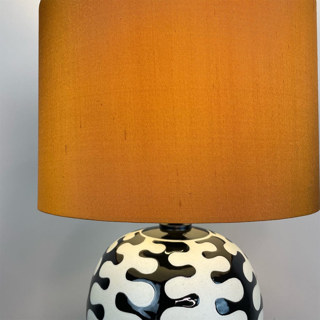 Elkorn Black & White Coral Ceramic Table Lamp with Choice of Shade