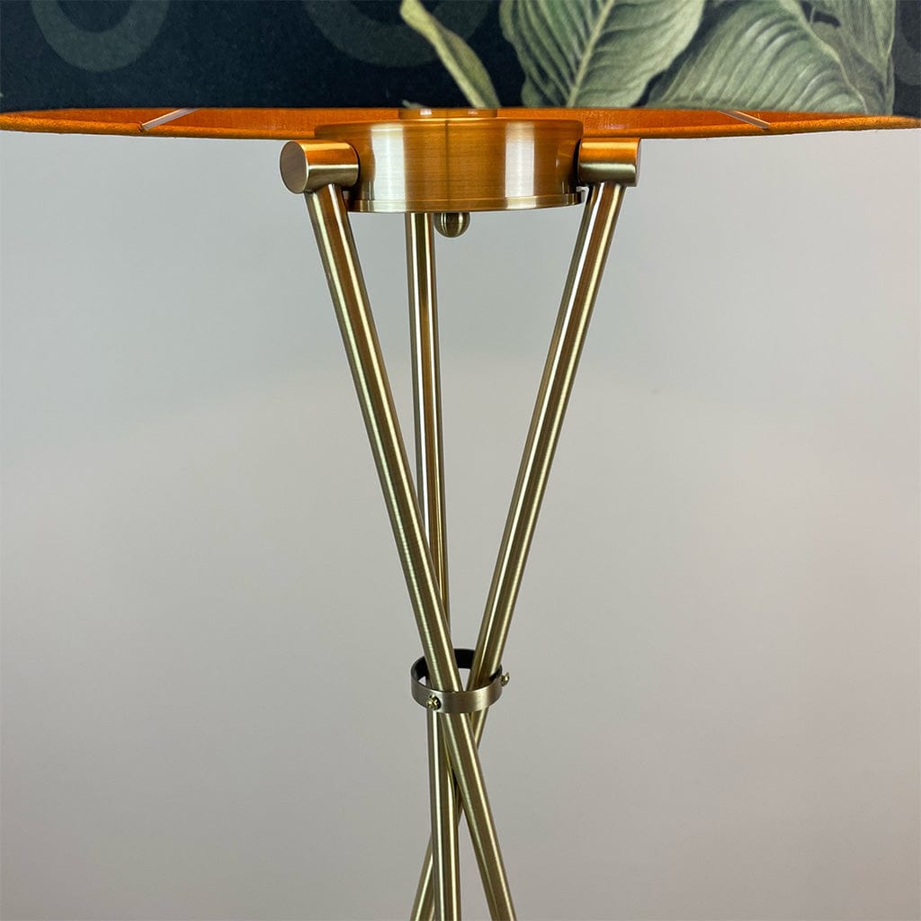 Antique Brass Brondby Floor Lamp with Moooi Menagerie of Extinct Animals Shade