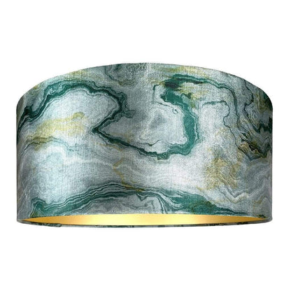 Emerald Carrara Marble Effect Drum Shade