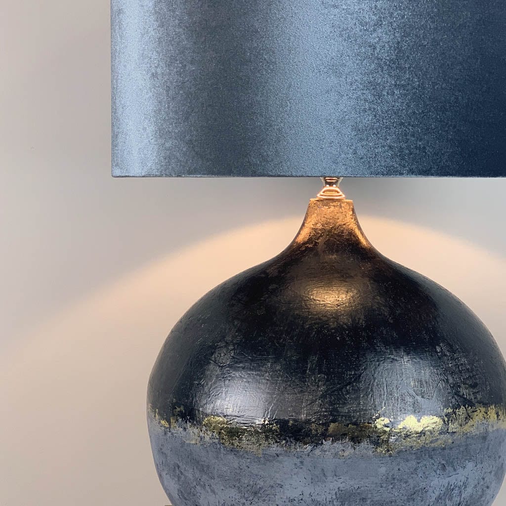 Dusk Loma Table Lamp with Velvet Shade
