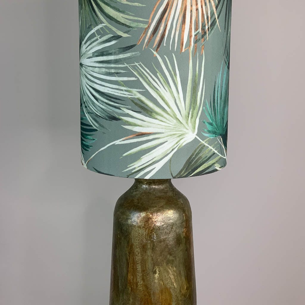 Emperador Tikal Floor Lamp with Azumi Eden Deep Cylinder Lampshade