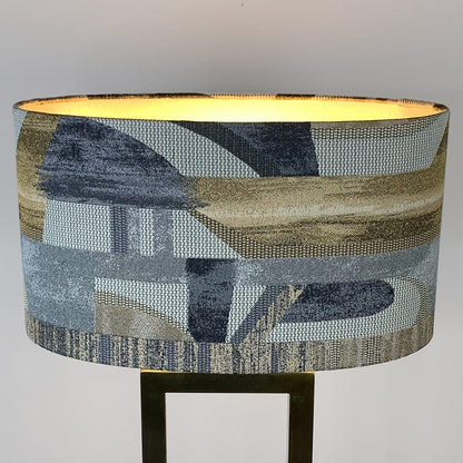 Fitzroy Brushed Gold Table Lamp with Berlin Ochre Oval Shade