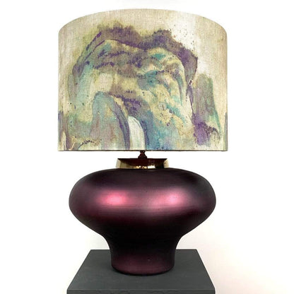 Rugari Enamel Sangria Finish Glass Table Lamp with Choice of Shade