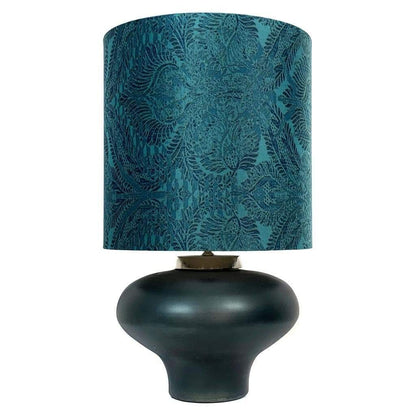 Rugari Enamel Malibu Finish Glass Table Lamp with Choice of Shade