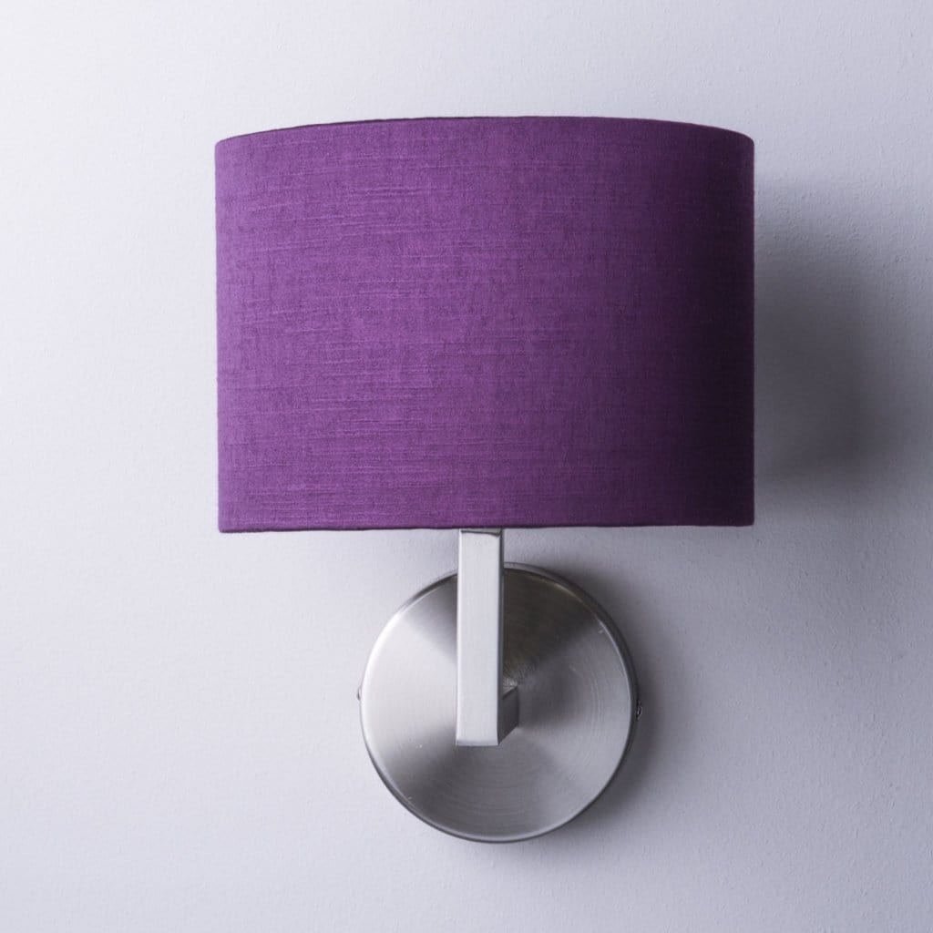 Emma Brushed Steel Wall Light with Choice of Shade