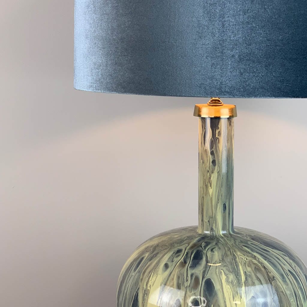 Loch Kiri Table Lamp with Velvet Slate Shade