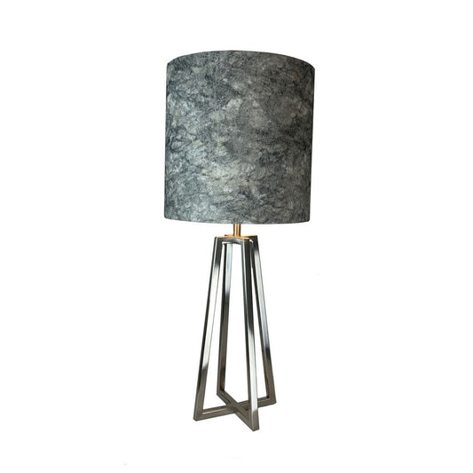 Madison Brushed Steel Table Lamp with Dynamic Quarz Shade