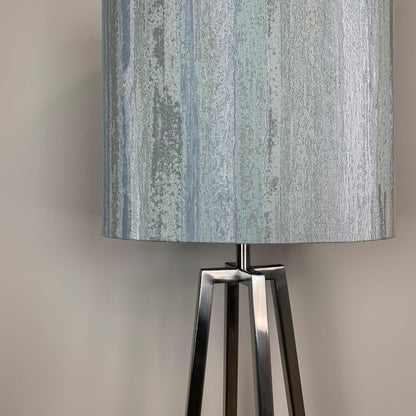 Madison Brushed Steel Table Lamp with Seascape Polar Shade