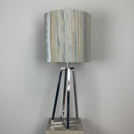 Madison Chrome Table Lamp with Seascape Desert Shade