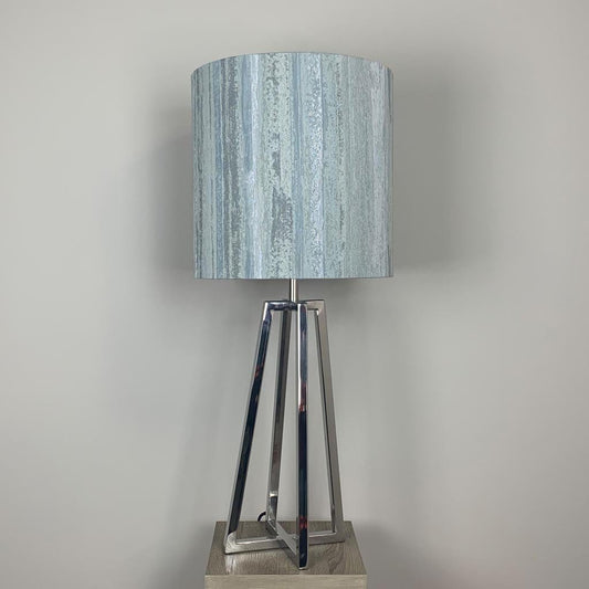 Madison Chrome Table Lamp with Seascape Polar Shade