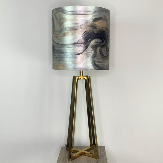 Madison Gold Table Lamp with Tessuto Nero Shade