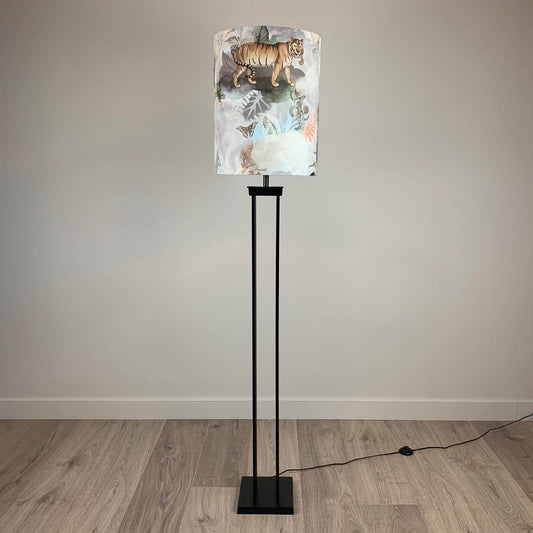 Matt Black Metal Four Post Floor Lamp with Arte Moooi Memento Dawn Shade