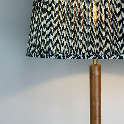 Toma Oiled Wood Tall Neck Table Lamp with Choice of Bespoke Shade