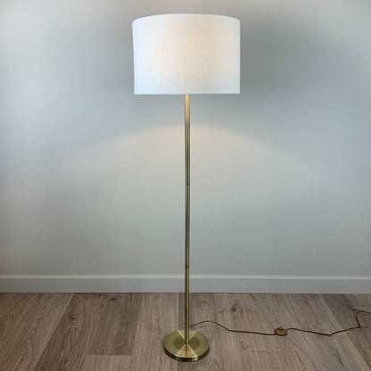 Belford Antique Brass Floor Lamp with Choice of Shade